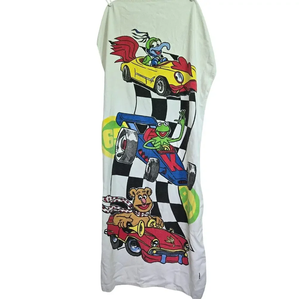 Muppets Beach Towel 1980s Vintage 28x57